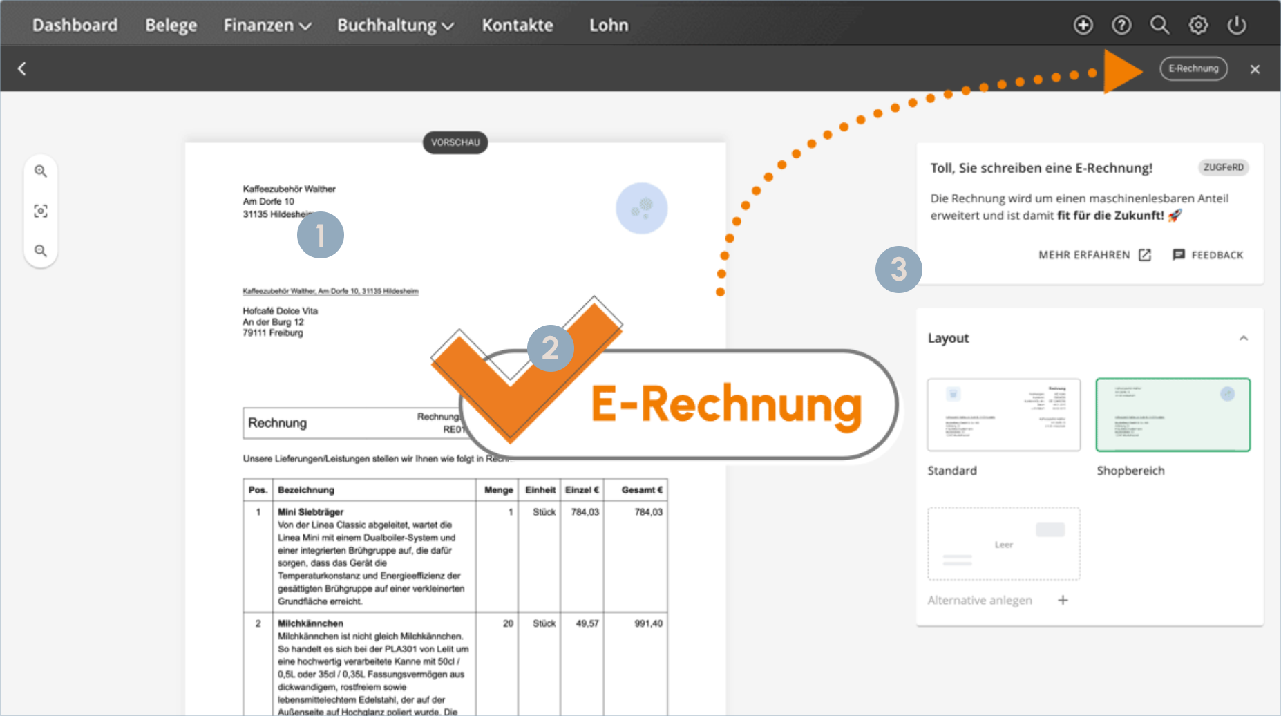 E-Rechnungen schreiben, empfangen & verarbeiten